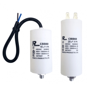 Capacitor 60uF c/w pins