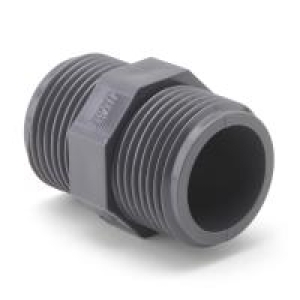 PVCu Hexagon Nipple Threaded 2"