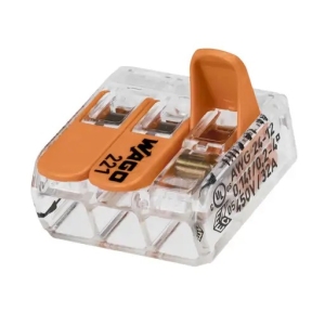 Wago 32A Compact 3 Way Connector 4mm Term block (pack of 10)