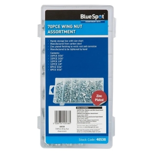 70 PC ASSORTED HAND WING NUTS