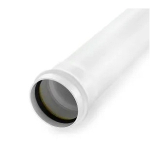 110mm Soil Pipe Single Socket x 3m White