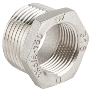 Stainless Steel 316 Hexagon Reducing Bush  BSP Threaded 3/4" X 1/4"