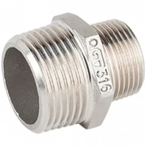 Stainless Steel 316 Hexagon Reducing Nipple  BSP Threaded 3/8" X 1/4" NB